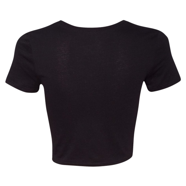 Bella + Canvas Women’s Crop Tee, Black, Back view