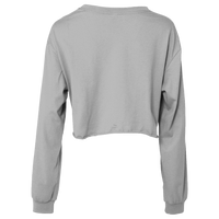 Bella + Canvas Women's FWD Fashion Crop Long Sleeve Tee, Athletic Heather, Back view