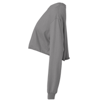 Bella + Canvas Women's FWD Fashion Crop Long Sleeve Tee, Athletic Heather, Left Sleeve view