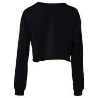 Bella + Canvas Women's FWD Fashion Crop Long Sleeve Tee, Black, Back view