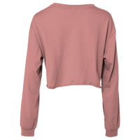 Bella + Canvas Women's FWD Fashion Crop Long Sleeve Tee, Mauve, Back view