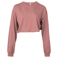 Bella + Canvas Women's FWD Fashion Crop Long Sleeve Tee, Mauve, Front view
