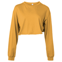 Bella + Canvas Women's FWD Fashion Crop Long Sleeve Tee, Mustard, Front view