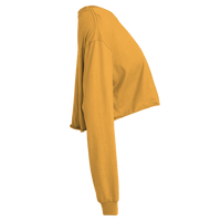 Bella + Canvas Women's FWD Fashion Crop Long Sleeve Tee, Mustard, Right Sleeve view