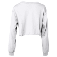 Bella + Canvas Women's FWD Fashion Crop Long Sleeve Tee, White, Back view