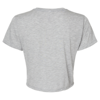 Bella + Canvas Women’s Flowy Crop Tee, Athletic Heather, Back view