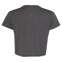 Bella + Canvas Women’s Flowy Crop Tee, Dark Grey Heather, Back view
