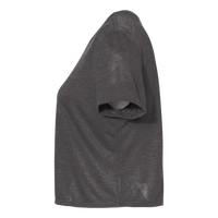 Bella + Canvas Women’s Flowy Crop Tee, Dark Grey Heather, Left Sleeve view