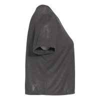 Bella + Canvas Women’s Flowy Crop Tee, Dark Grey Heather, Right Sleeve view