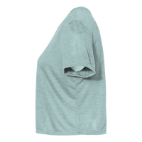 Bella + Canvas Women’s Flowy Crop Tee, Dusty Blue, Left Sleeve view