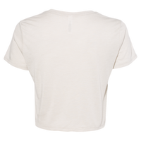Bella + Canvas Women’s Flowy Crop Tee, Heather Dust, Back view