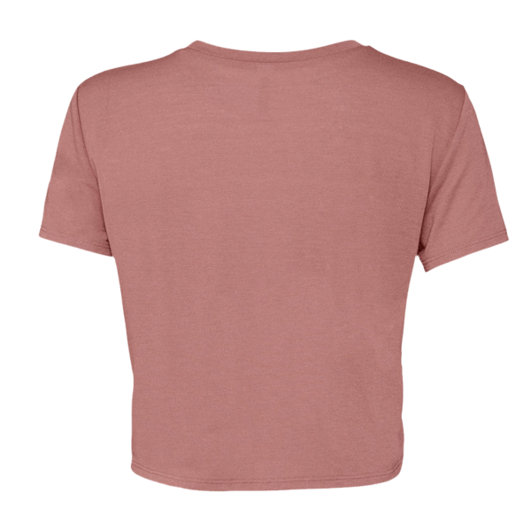 Bella + Canvas Women’s Flowy Crop Tee, Mauve, Back view