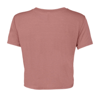 Bella + Canvas Women’s Flowy Crop Tee, Mauve, Back view