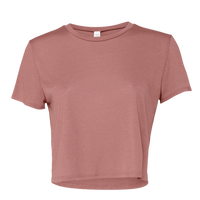 Bella + Canvas Women’s Flowy Crop Tee, Mauve, Front view