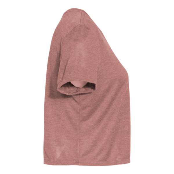Bella + Canvas Women’s Flowy Crop Tee, Mauve, Right Sleeve view