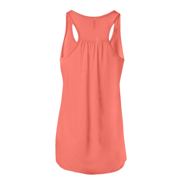 Bella + Canvas Women's Flowy Racerback Tank, Coral / Coral, Back view