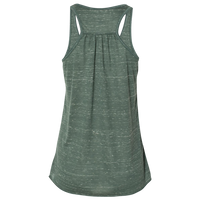 Bella + Canvas Women's Flowy Racerback Tank, Forest Marble / Forest Marble, Back view