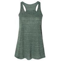 Bella + Canvas Women's Flowy Racerback Tank, Forest Marble / Forest Marble, Front view