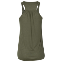 Bella + Canvas Women's Flowy Racerback Tank, Military Green / Military Green, Back view