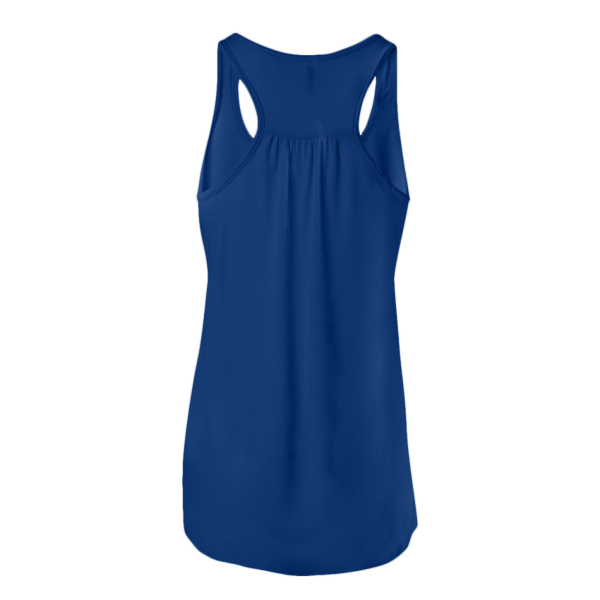Bella + Canvas Women's Flowy Racerback Tank, True Royal / True Royal, Back view