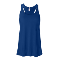 Bella + Canvas Women's Flowy Racerback Tank, True Royal / True Royal, Front view