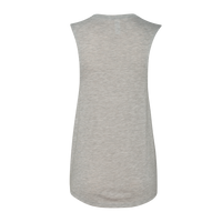 Bella + Canvas Women's Flowy Scoop Muscle Tank, Athletic Heather, Back view