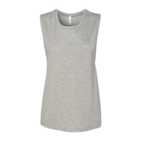 Bella + Canvas Women's Flowy Scoop Muscle Tank, Athletic Heather, Front view