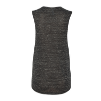 Bella + Canvas Women's Flowy Scoop Muscle Tank, Black Marble, Back view