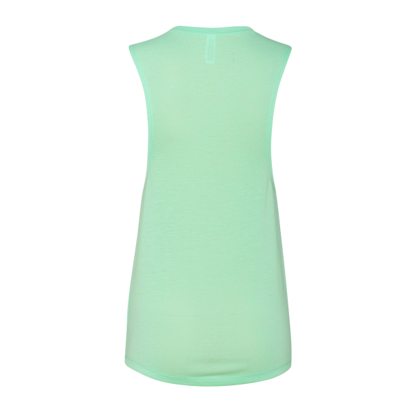 Bella + Canvas Women's Flowy Scoop Muscle Tank, Mint, Back view