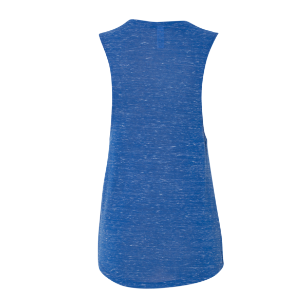 Bella + Canvas Women's Flowy Scoop Muscle Tank, True Royal Marble, Back view