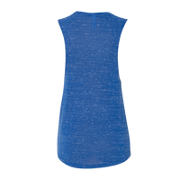 Bella + Canvas Women's Flowy Scoop Muscle Tank, True Royal Marble, Back view