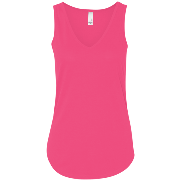 Bella + Canvas Women's Flowy V-Neck Tank, Berry, Front view