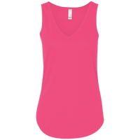 Bella + Canvas Women's Flowy V-Neck Tank, Berry, Front view
