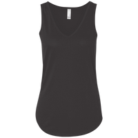 Bella + Canvas Women's Flowy V-Neck Tank, Dark Grey Heather, Front view