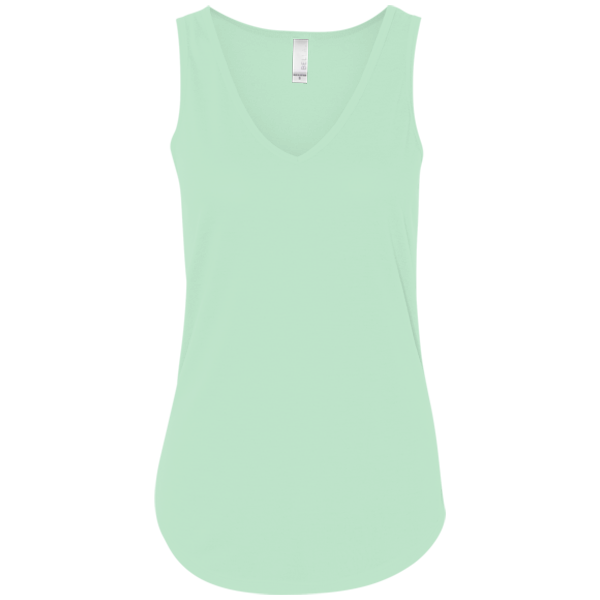 Bella + Canvas Women's Flowy V-Neck Tank, Mint, Front view
