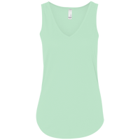 Bella + Canvas Women's Flowy V-Neck Tank, Mint, Front view
