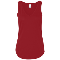 Bella + Canvas Women's Flowy V-Neck Tank, Red Marble, Front view