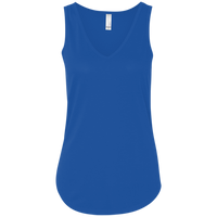 Bella + Canvas Women's Flowy V-Neck Tank, True Royal, Front view