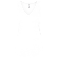 Bella + Canvas Women's Flowy V-Neck Tank, White, Front view