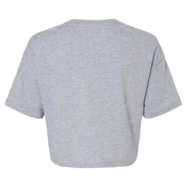 Bella + Canvas Women's Jersey Crop Tee, Athletic Heather, Back view