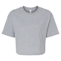 Bella + Canvas Women's Jersey Crop Tee, Athletic Heather, Front view