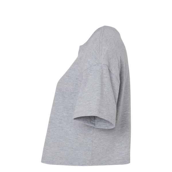 Bella + Canvas Women's Jersey Crop Tee, Athletic Heather, Left Sleeve view