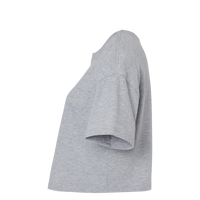 Bella + Canvas Women's Jersey Crop Tee, Athletic Heather, Left Sleeve view