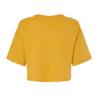 Bella + Canvas Women's Jersey Crop Tee, Mustard, Back view