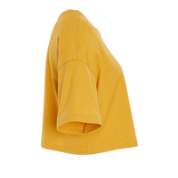 Bella + Canvas Women's Jersey Crop Tee, Mustard, Right Sleeve view