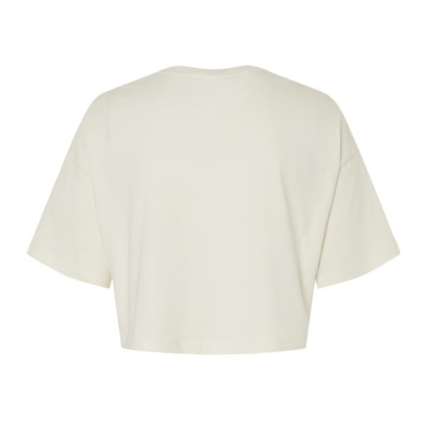 Bella + Canvas Women's Jersey Crop Tee, Vintage White, Back view