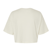 Bella + Canvas Women's Jersey Crop Tee, Vintage White, Back view