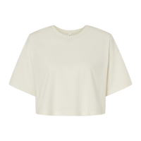 Bella + Canvas Women's Jersey Crop Tee, Vintage White, Front view