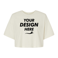 Bella + Canvas Women's Jersey Crop Tee, Vintage White, Front view, Mockup