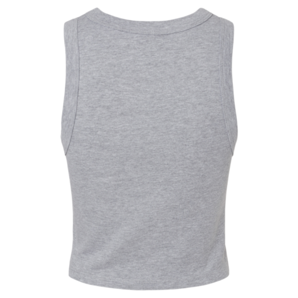 Bella + Canvas Women's Micro Rib Racer Tank, Athletic Heather, Back view